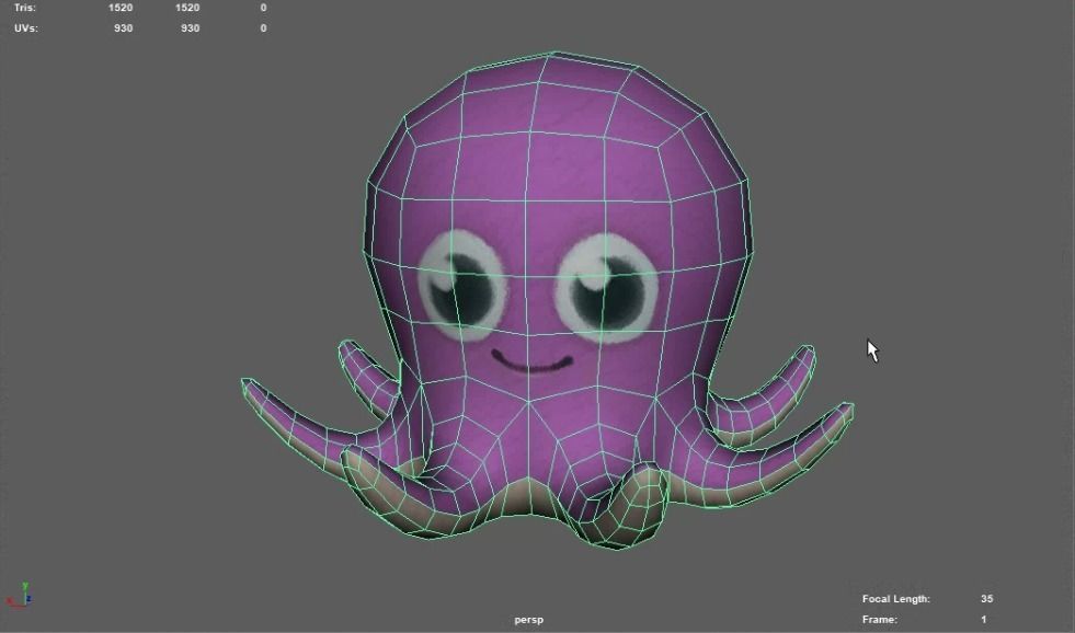 Octopus toy 3D model_5