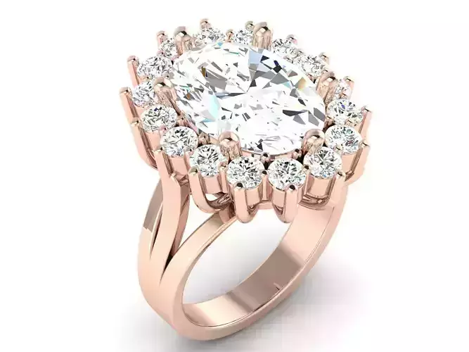 solitaire wedding engagement women ring 3dm render detail