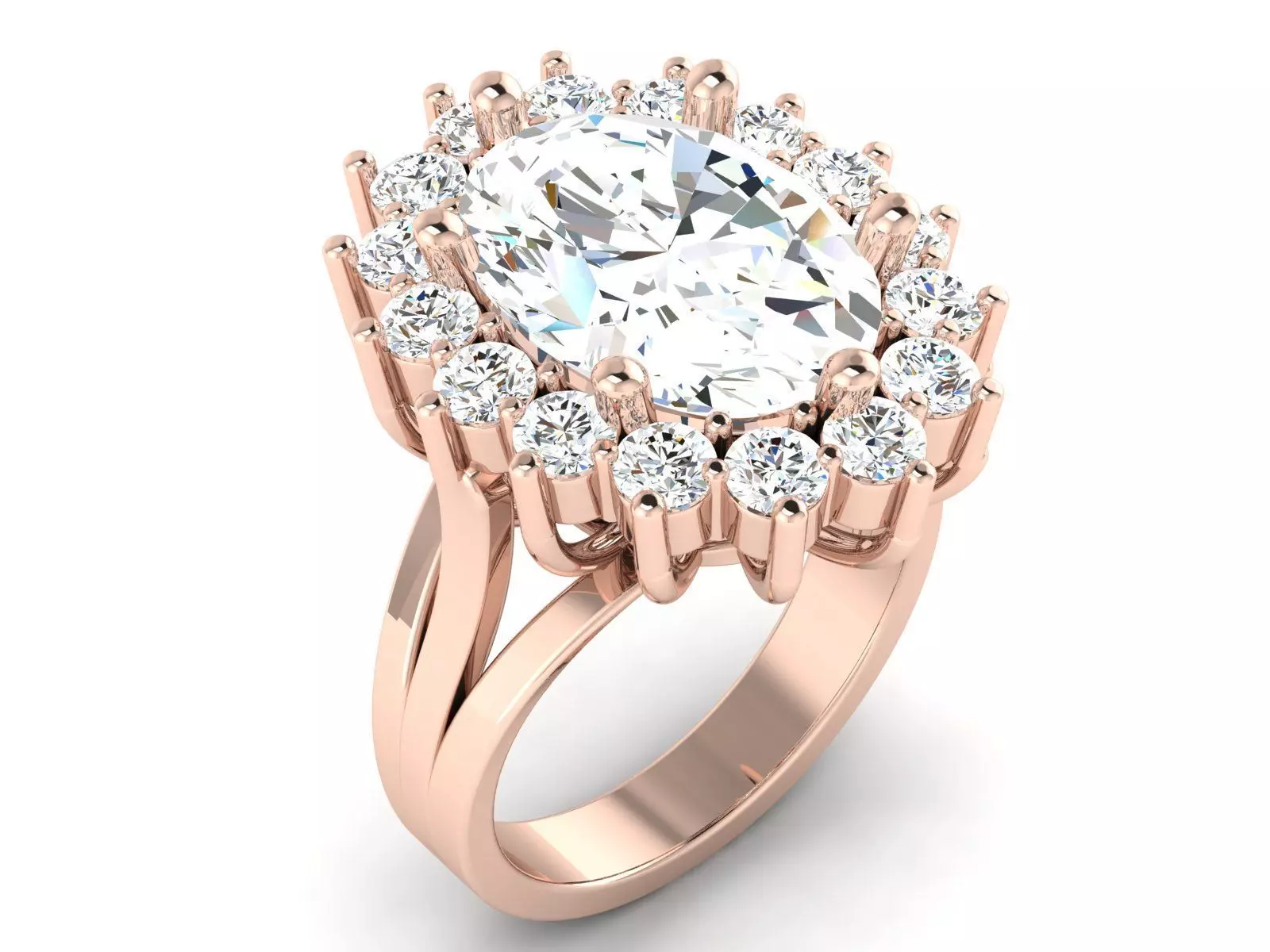 solitaire wedding engagement women ring 3dm render detail 3D print model