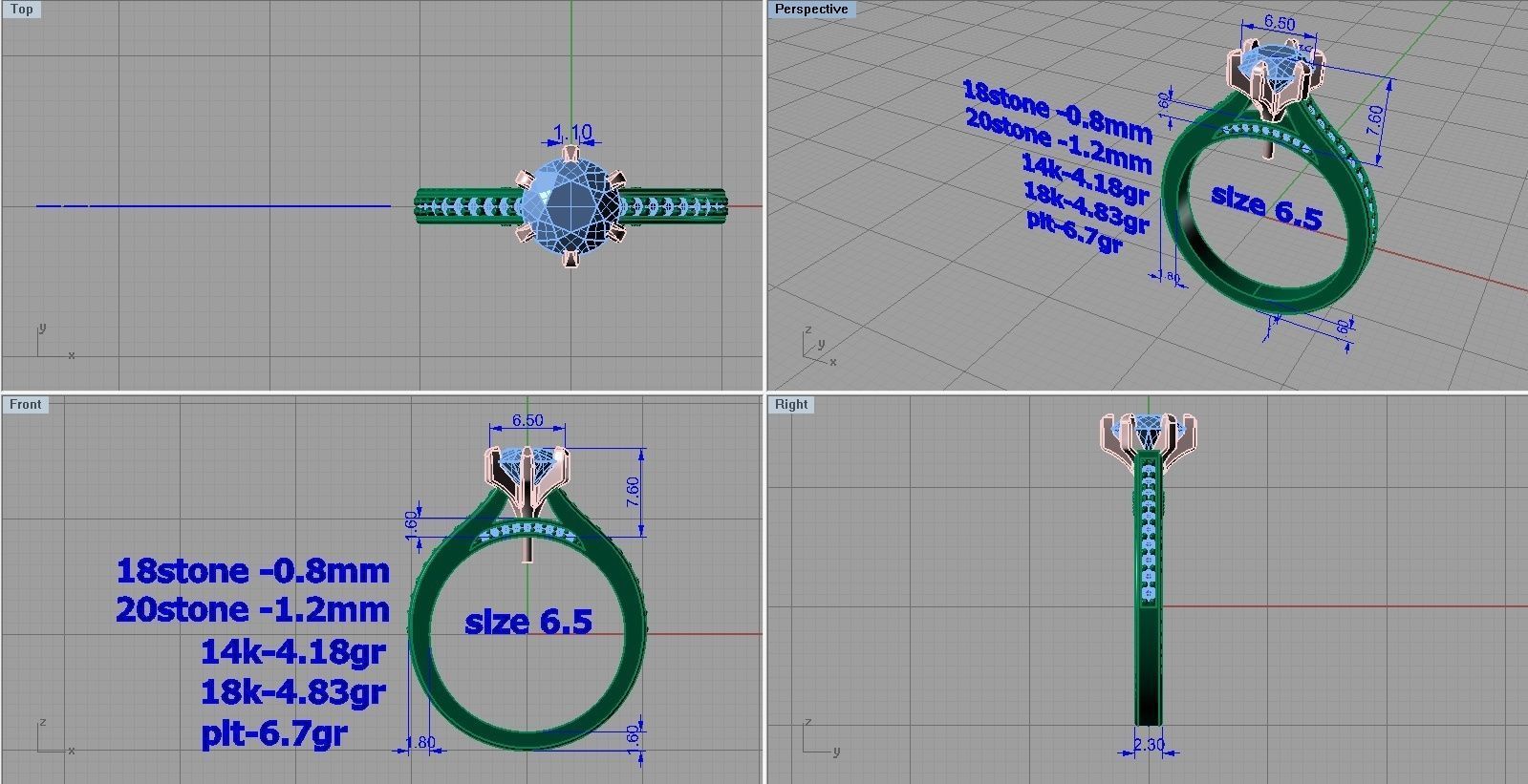  Engagement Ring 3D print model 3D print model_6