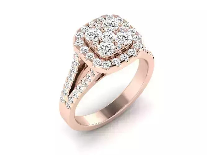 solitaire wedding engagement women ring 3dm render detail