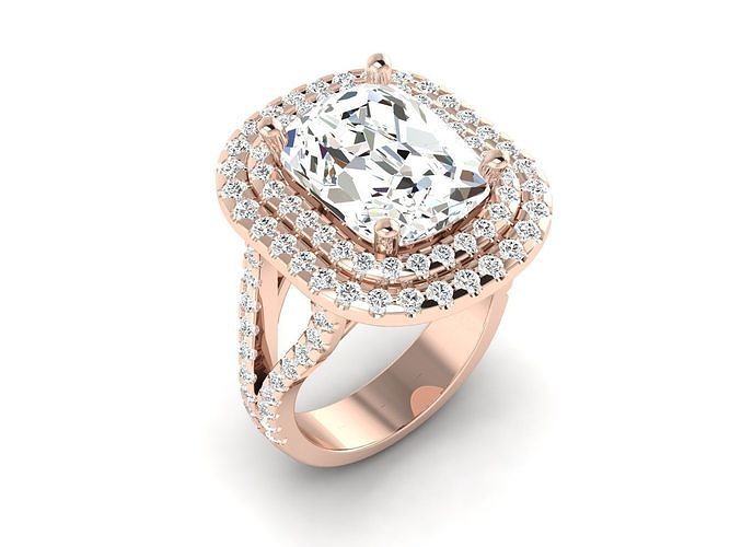 solitaire wedding engagement women ring 3dm render detail 3D print model