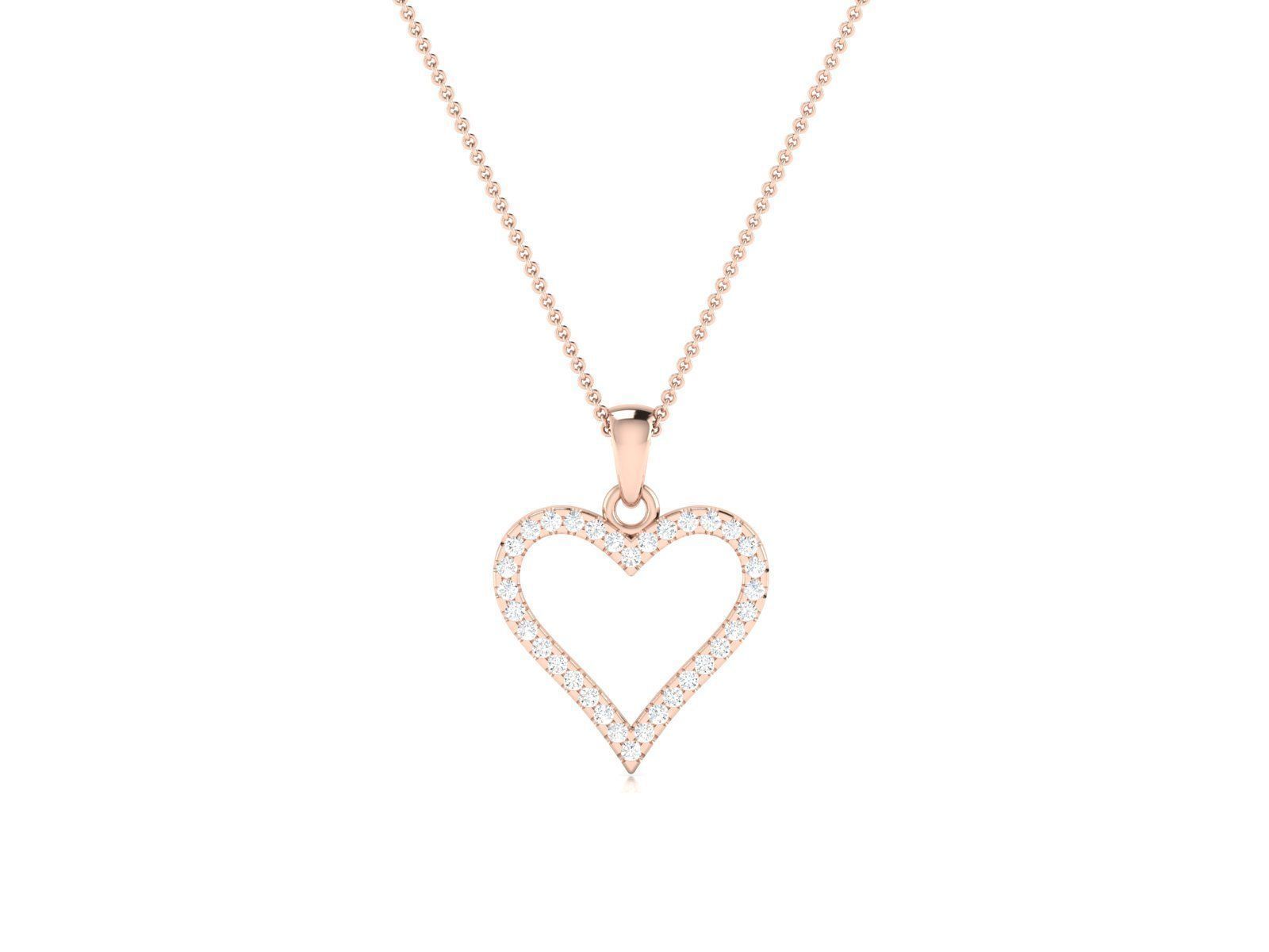 Heart pendant 3dm render detail 3D print model_8