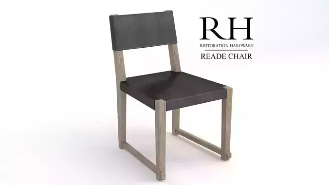 Restoration Hardware Reade Side Chair Leather 3D model