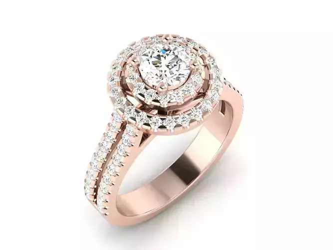 solitaire wedding engagement women ring 3dm render detail