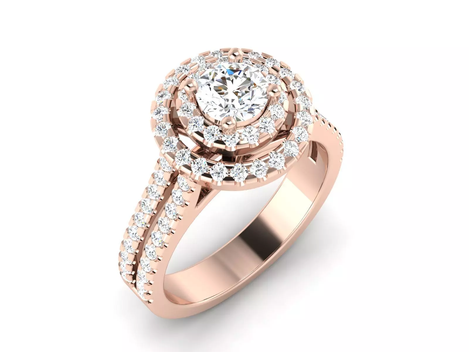 solitaire wedding engagement women ring 3dm render detail 3D print model