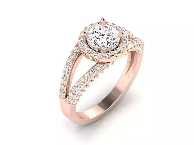 solitaire wedding engagement women ring 3dm render detail