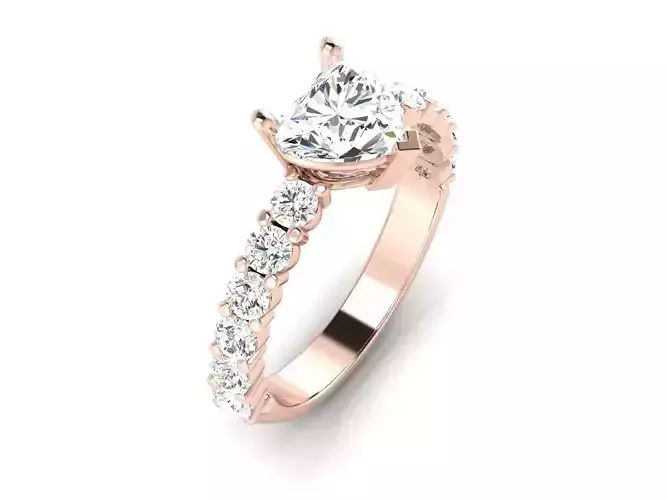 solitaire wedding engagement women ring 3dm render detail