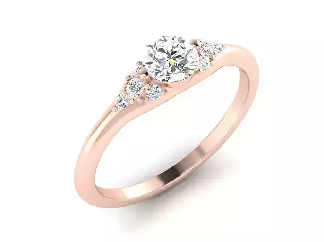 solitaire wedding engagement women ring 3dm render detail