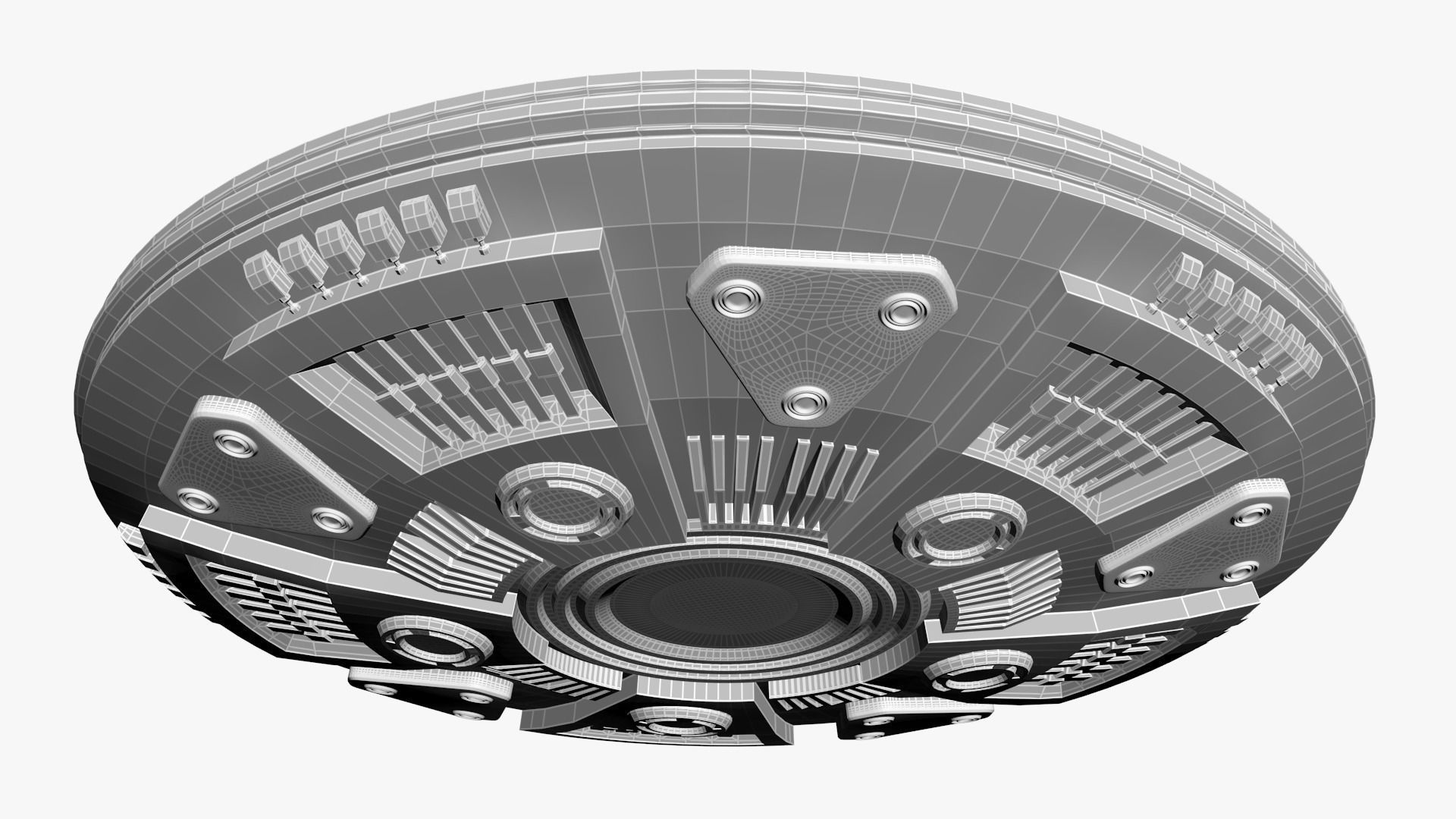 UFO Spaceship 3D model_7