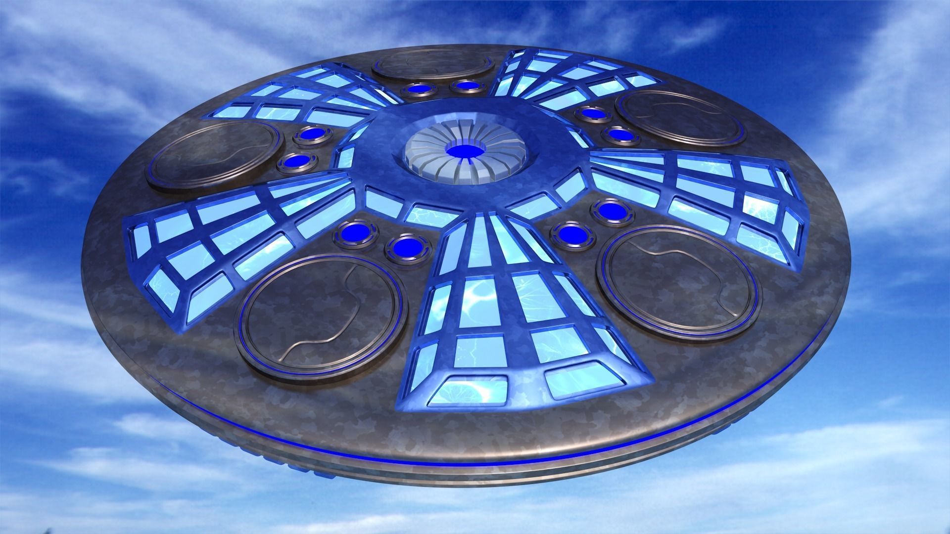 UFO Spaceship 3D model_14