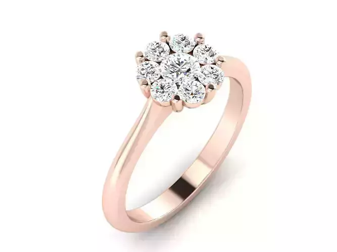 solitaire wedding engagement women ring 3dm render detail