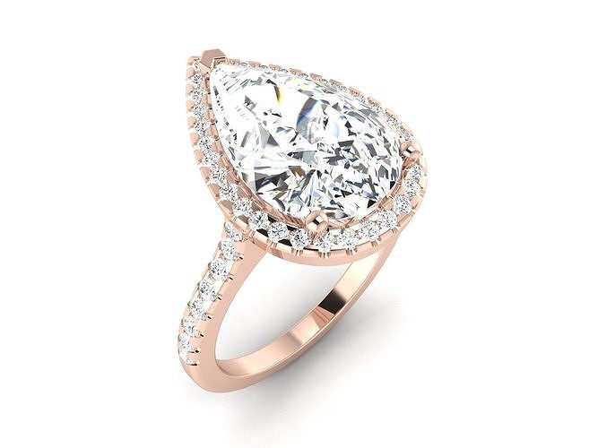 solitaire wedding engagement women ring 3dm render detail 3D print model