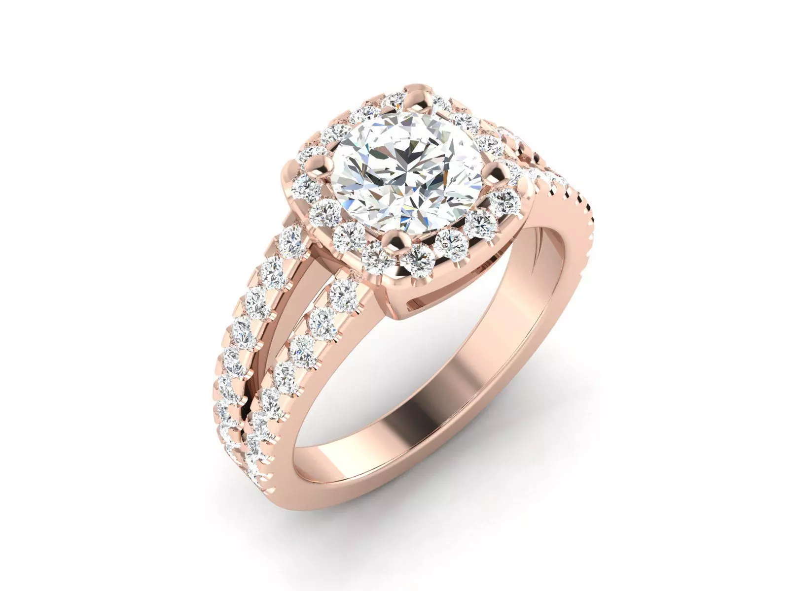 solitaire wedding engagement women ring 3dm render detail 3D print model