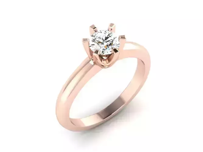 solitaire wedding engagement women ring 3dm render detail
