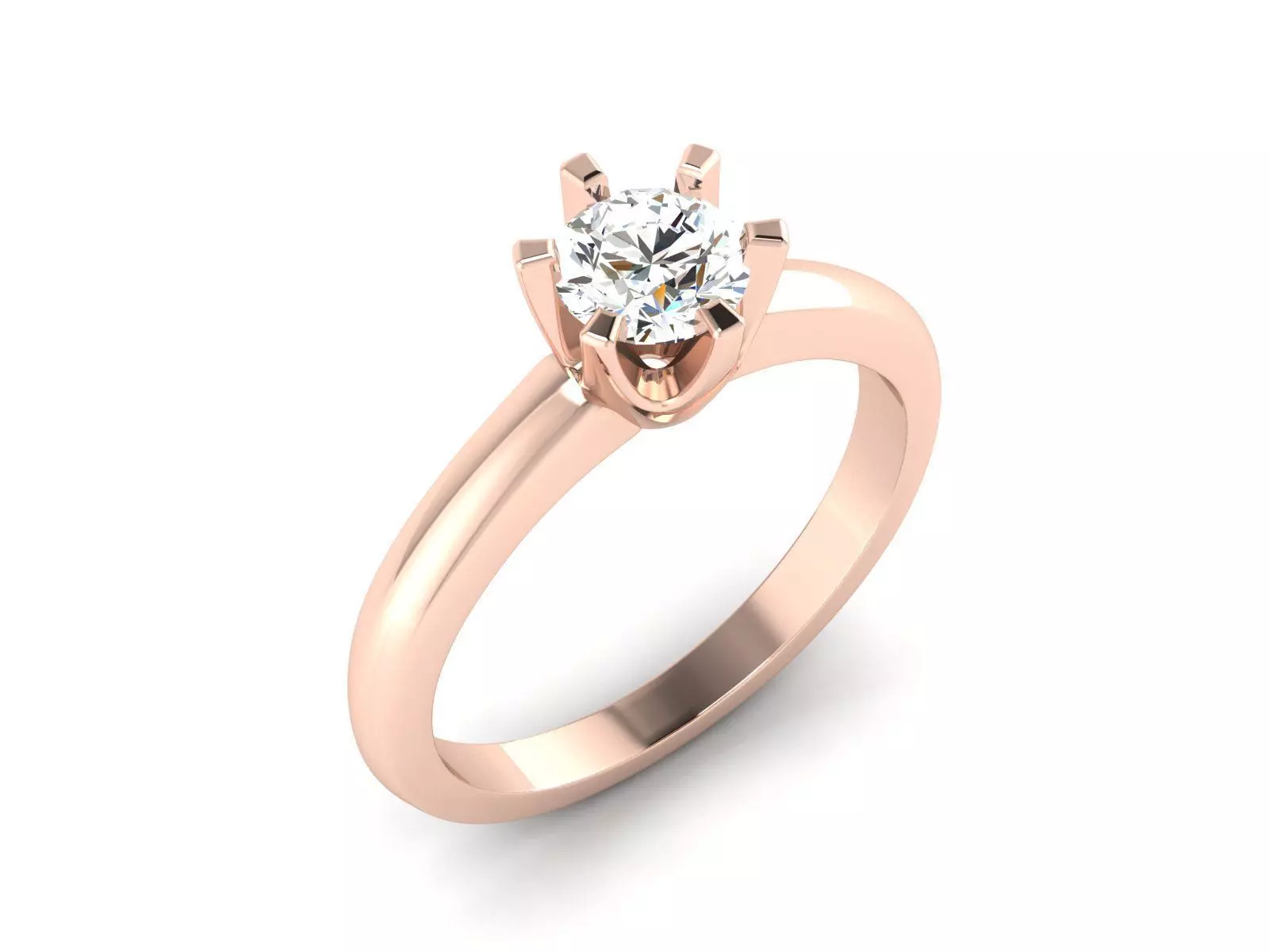 solitaire wedding engagement women ring 3dm render detail 3D print model