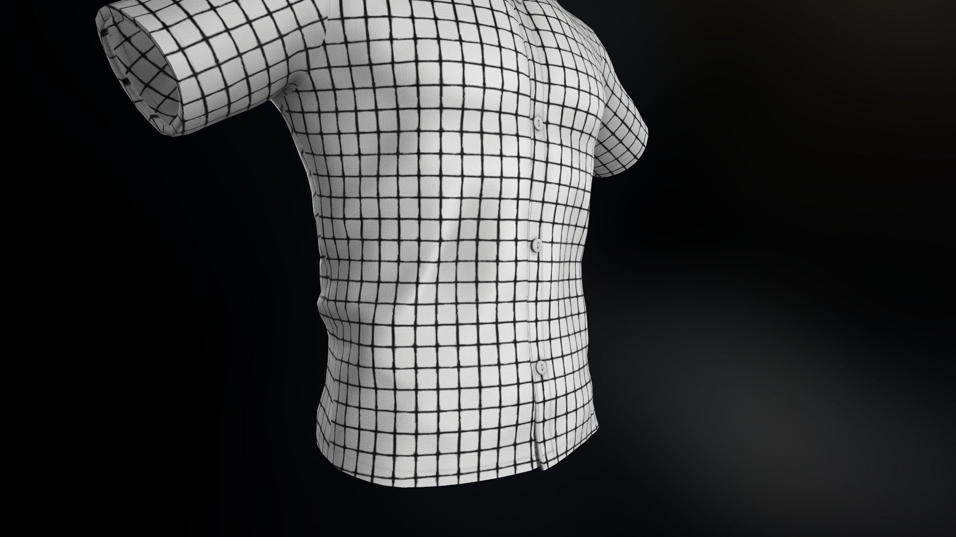 Summer Shirt 1 Low-poly 3D model_7