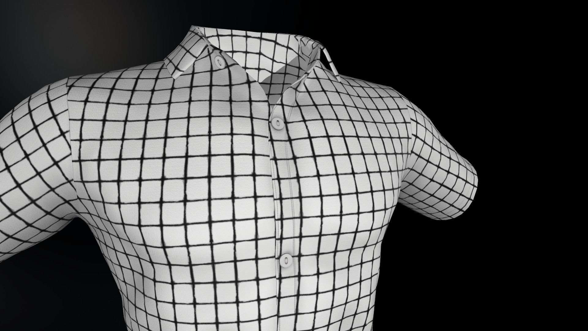 Summer Shirt 1 Low-poly 3D model_9