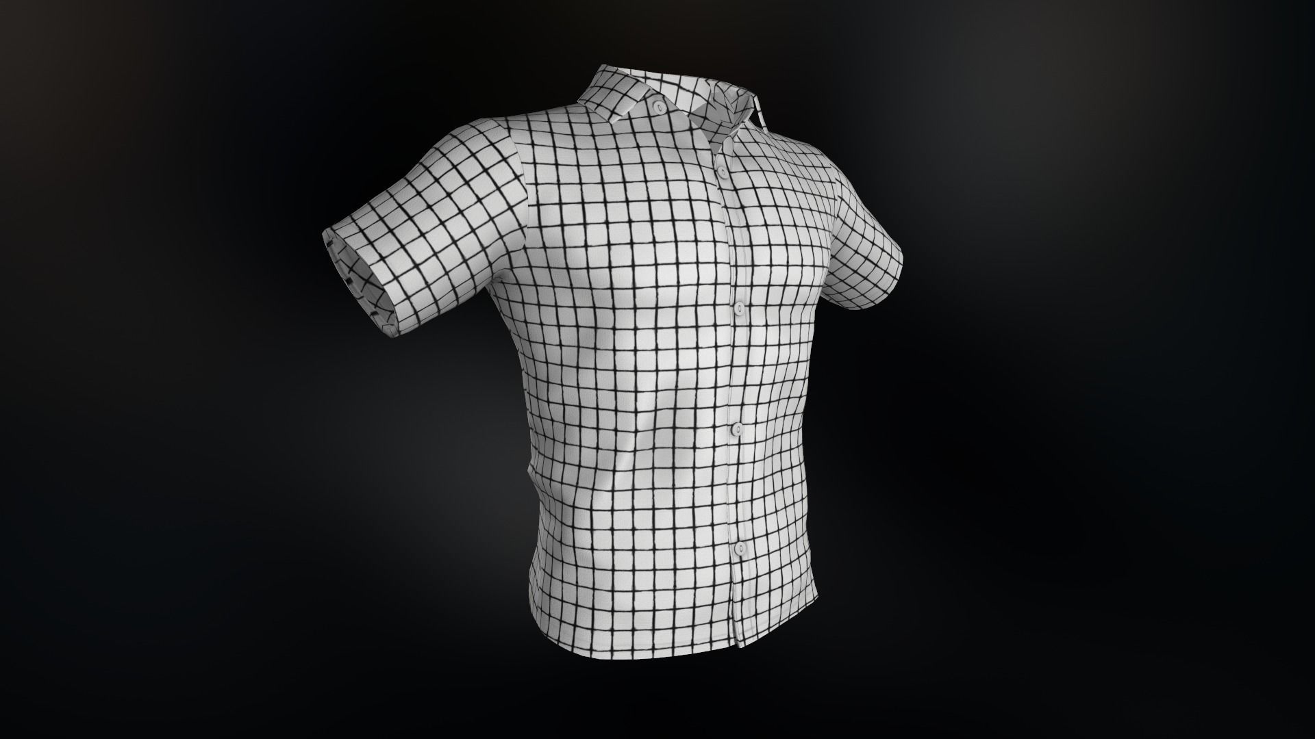 Summer Shirt 1 Low-poly 3D model_1
