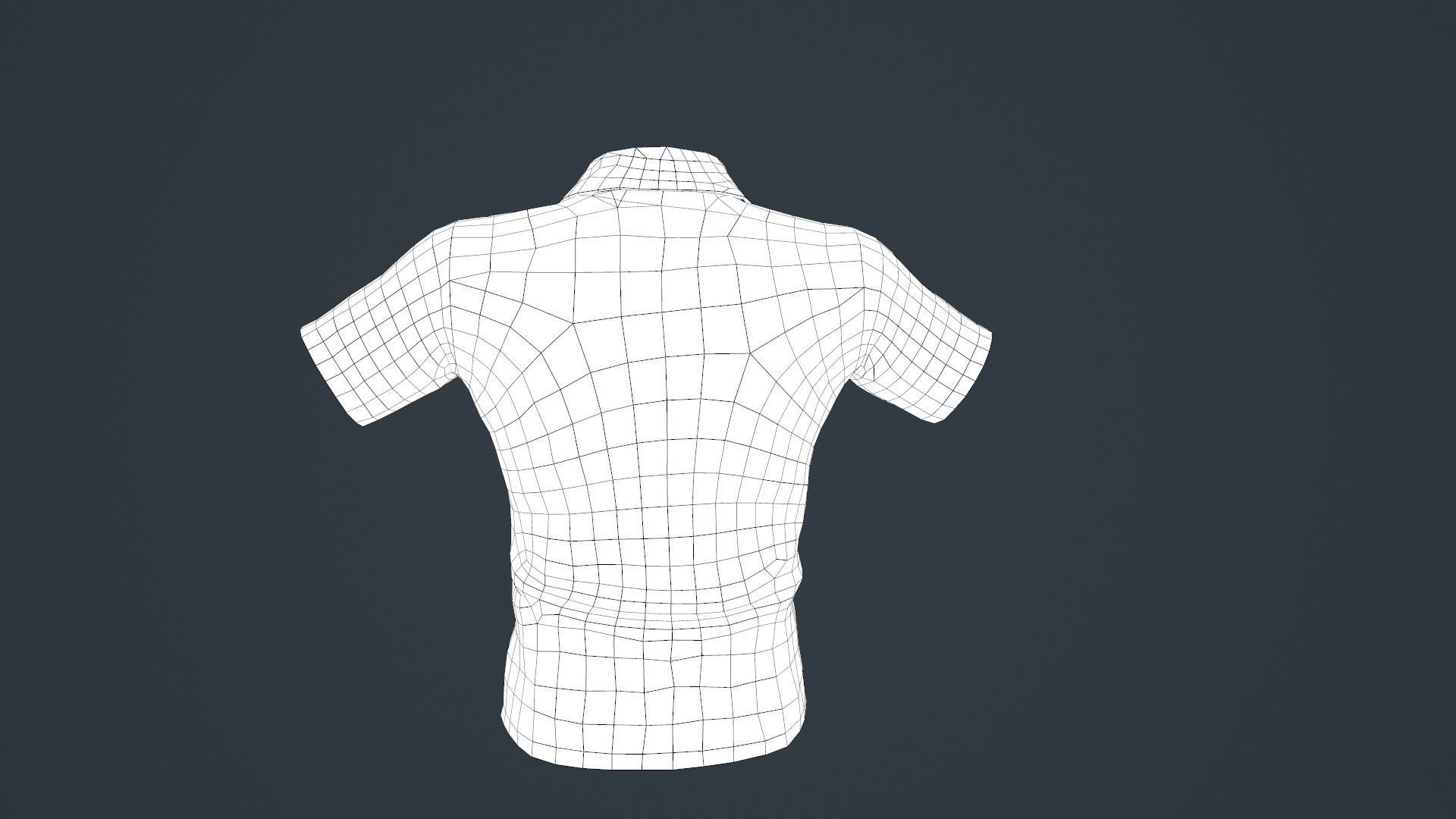 Summer Shirt 1 Low-poly 3D model_20