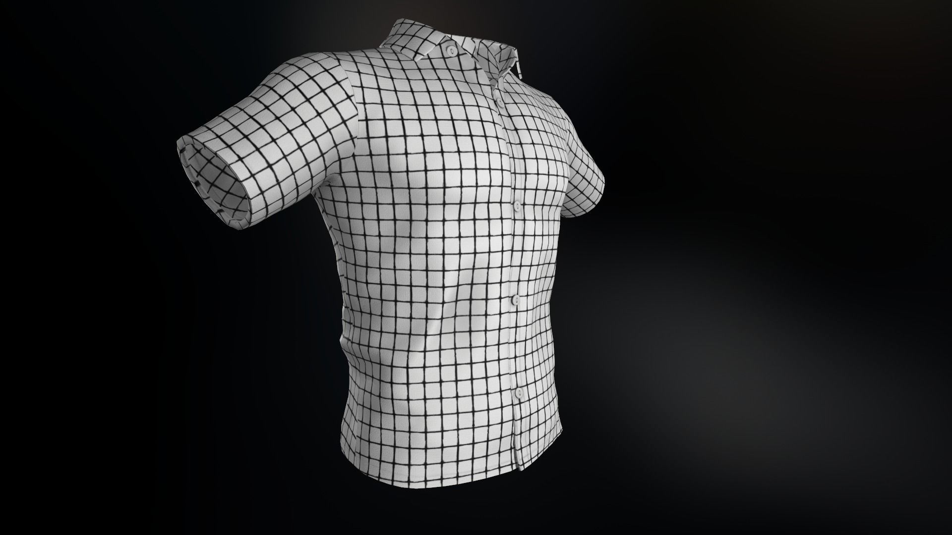 Summer Shirt 1 Low-poly 3D model_6