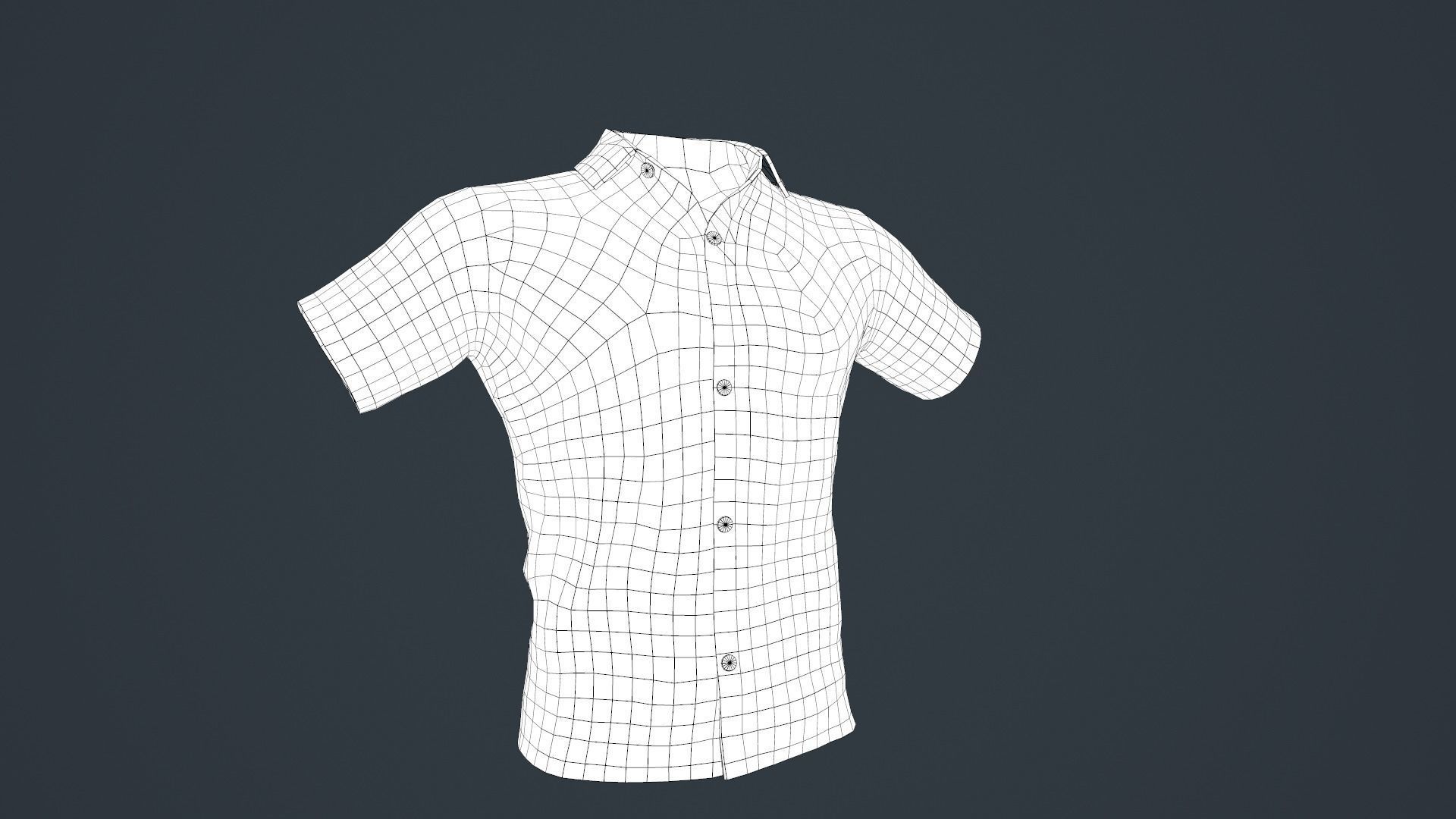 Summer Shirt 1 Low-poly 3D model_18