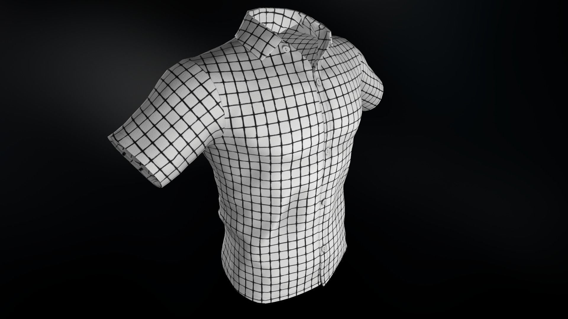 Summer Shirt 1 Low-poly 3D model_15