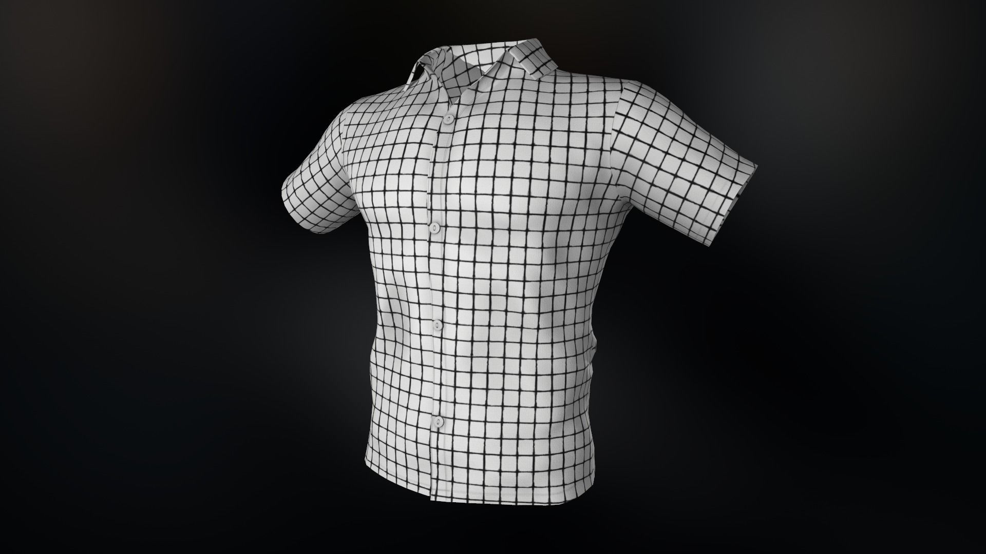 Summer Shirt 1 Low-poly 3D model_2