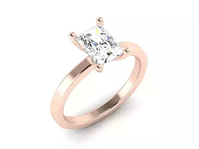 solitaire wedding engagement women ring 3dm render detail