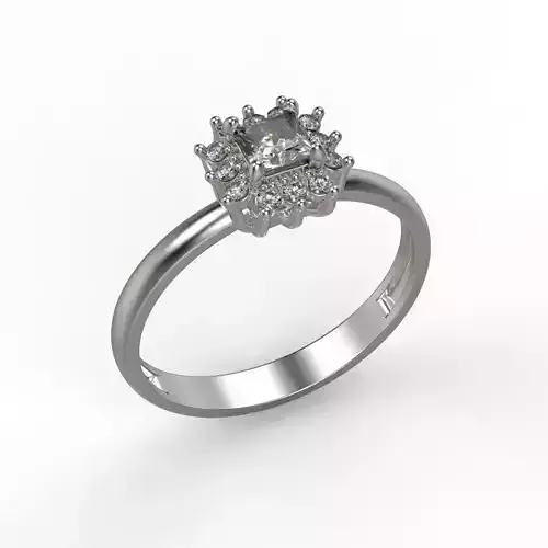 solitaire wedding engagement women ring with gems 3dm stl 