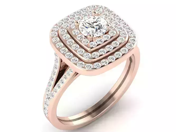 solitaire wedding engagement women ring 3dm render detail