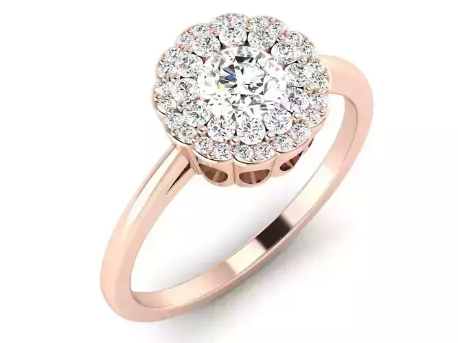 solitaire wedding engagement women ring 3dm render detail