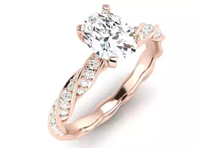 solitaire wedding engagement women ring 3dm render detail