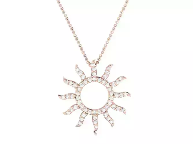 solitaire wedding engagement women pendant 3dm render detail