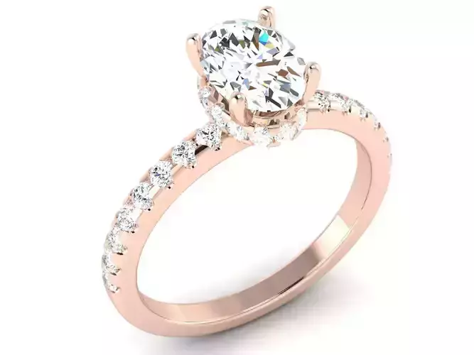 solitaire wedding engagement women ring 3dm render detail