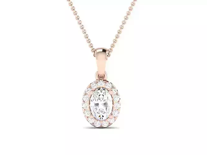 solitaire wedding engagement women pendant 3dm render detail