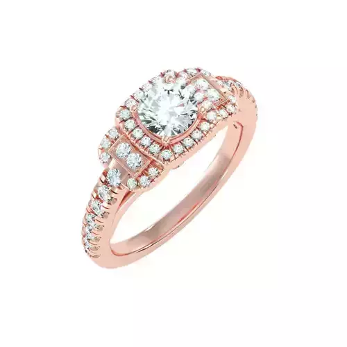 solitaire wedding engagement women ring 3dm render detail