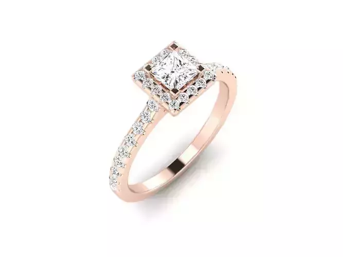 solitaire wedding engagement women ring 3dm render detail