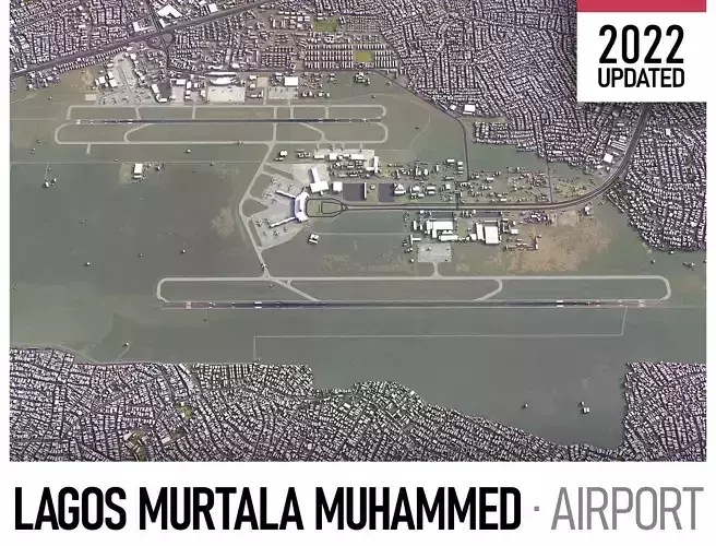 Lagos - Murtala Muhammed Airport Low-poly 3D model