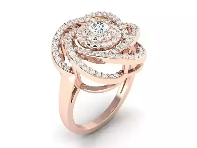 solitaire wedding engagement women ring 3dm render detail