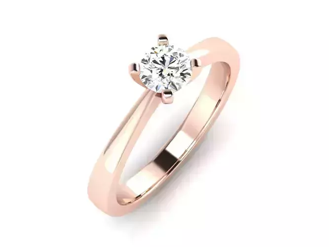 solitaire wedding engagement women ring 3dm render detail