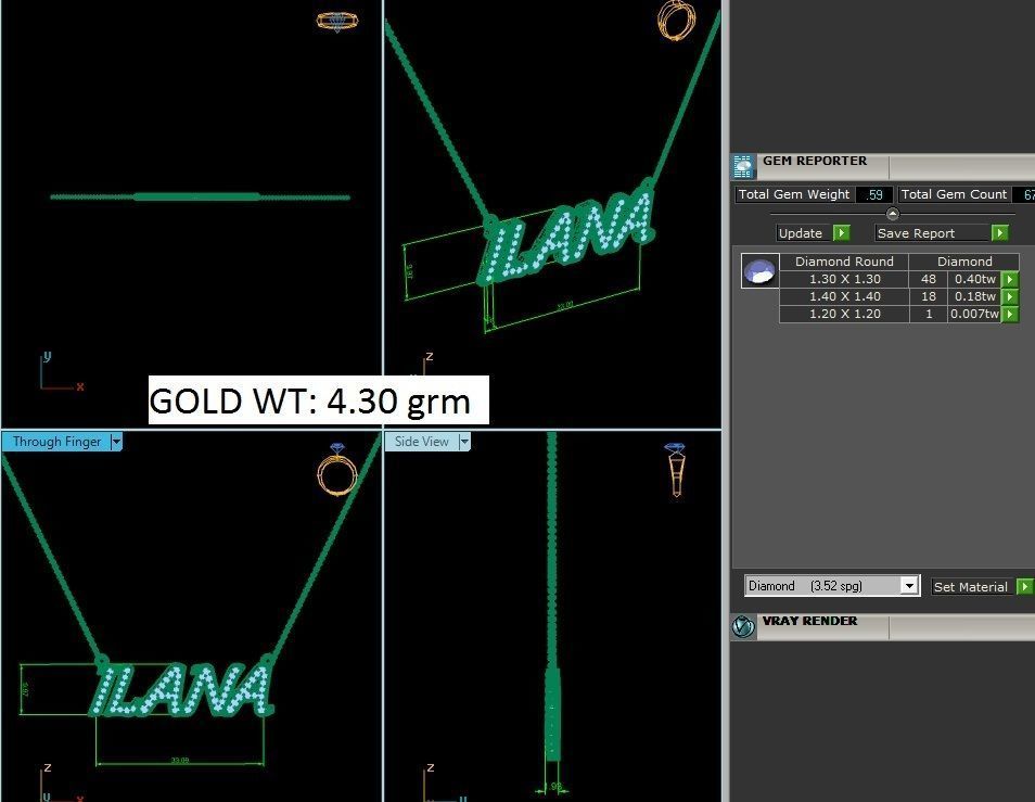 solitaire wedding engagement women pendant 3dm render detail 3D print model_1