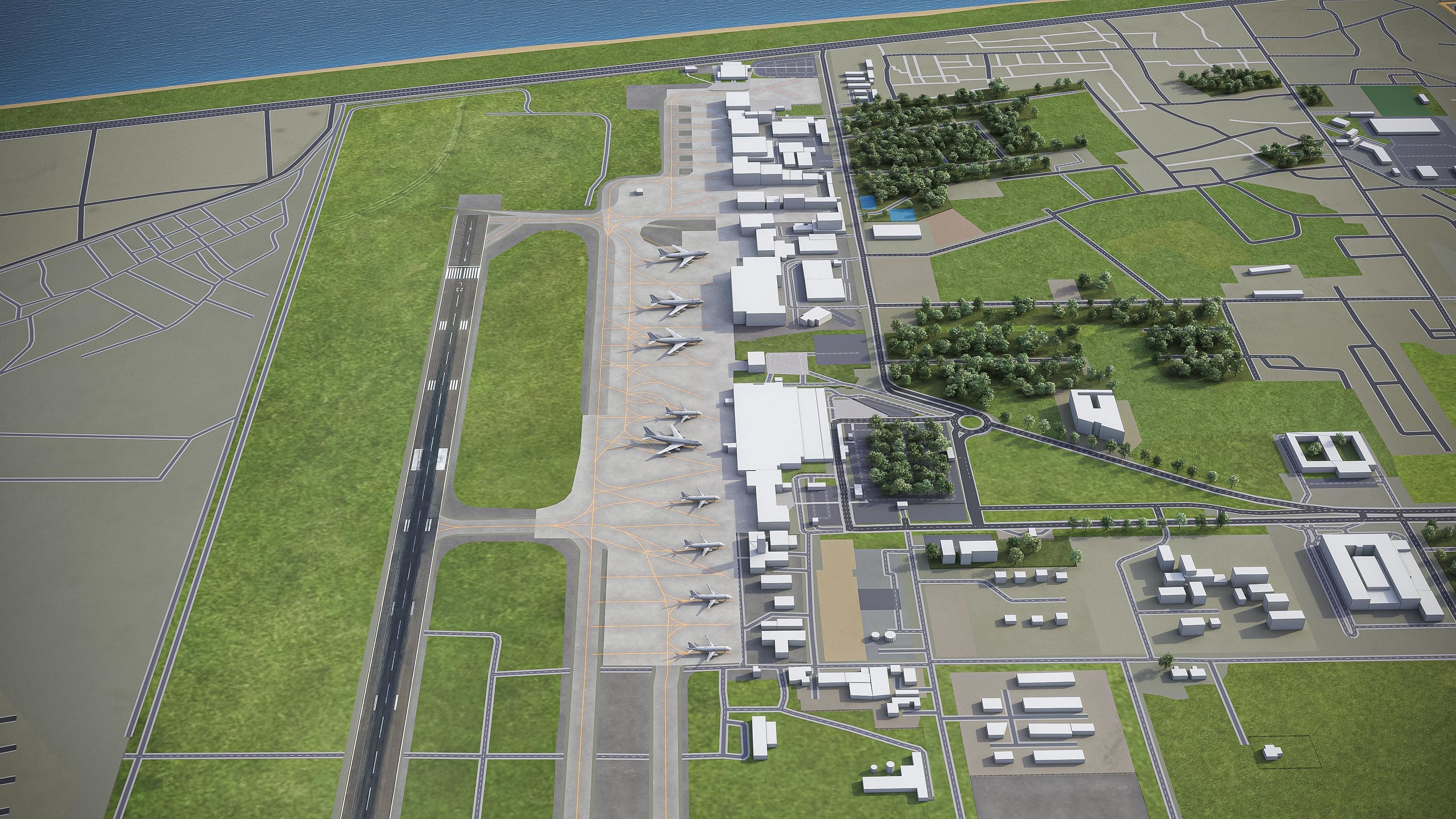 Felix Houphouet Boigny International Airport - ABJ Low-poly 3D model_4