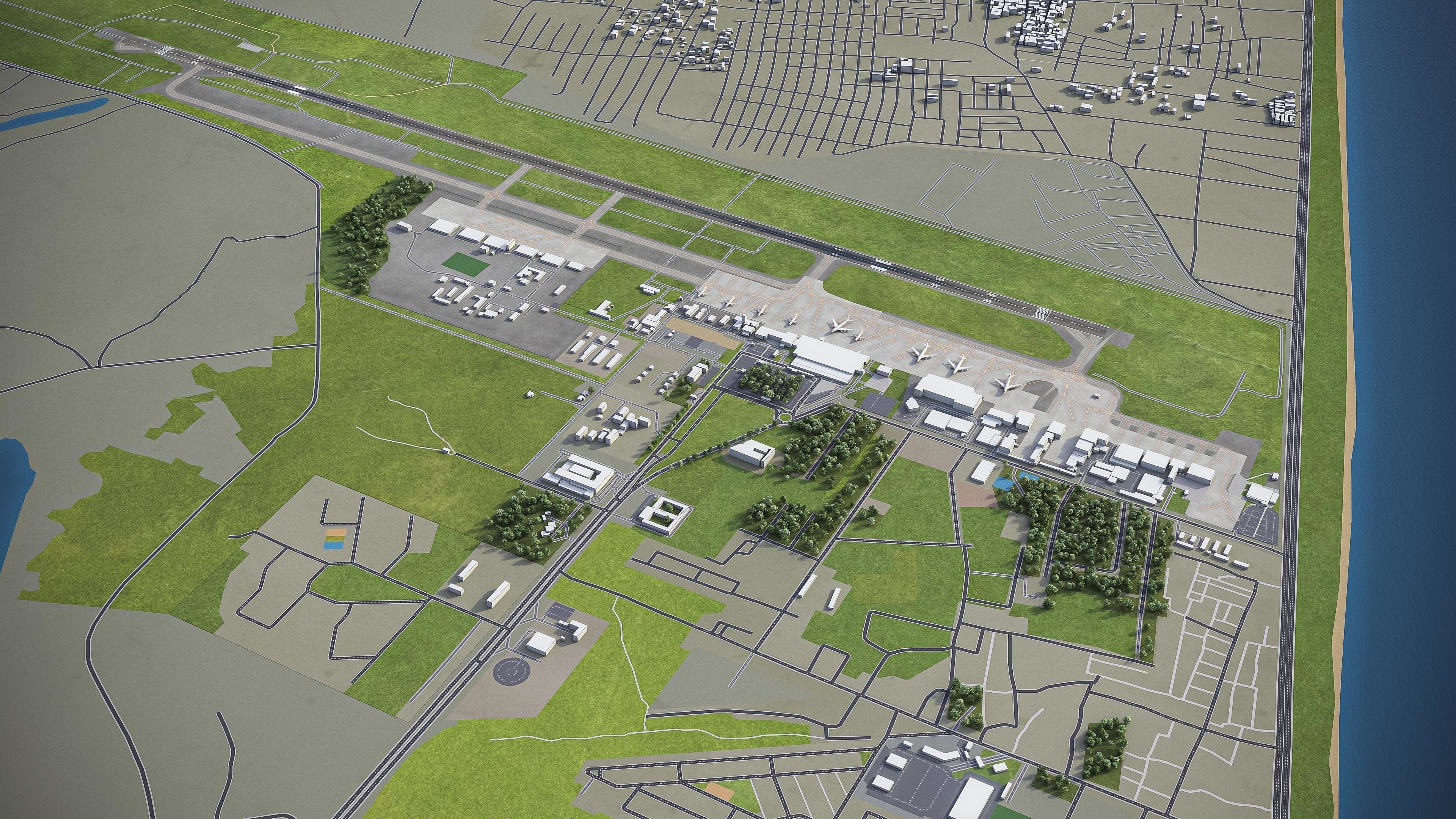 Felix Houphouet Boigny International Airport - ABJ Low-poly 3D model_3