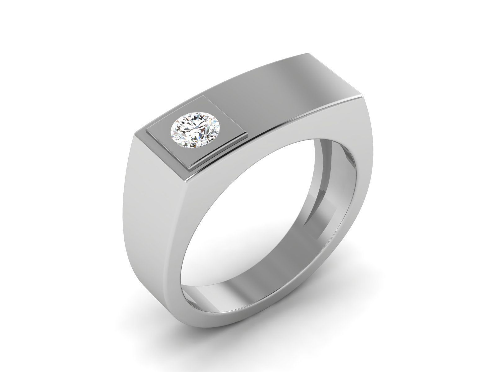 solitaire wedding engagement women ring 3dm 12 render stl detail 3D print model_1