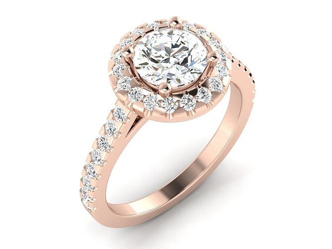 solitaire wedding engagement women ring 3dm 12 render stl detail 3D print model