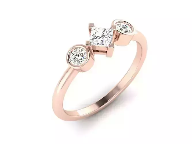 solitaire wedding engagement women ring 3dm 12 render stl detail 3D print model