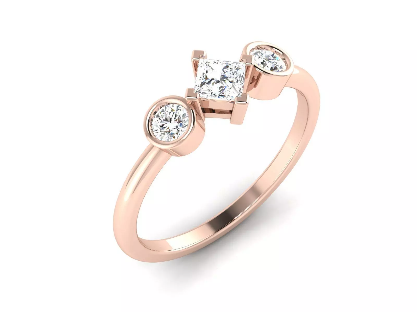 solitaire wedding engagement women ring 3dm 12 render stl detail 3D print model_0
