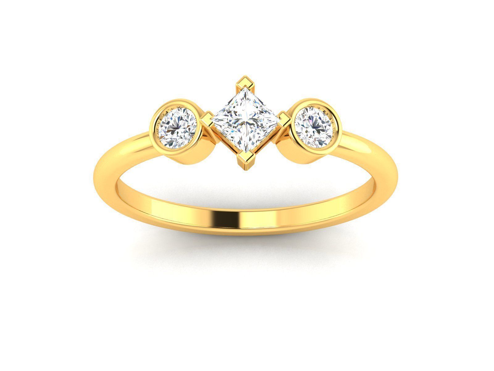 solitaire wedding engagement women ring 3dm 12 render stl detail 3D print model_11