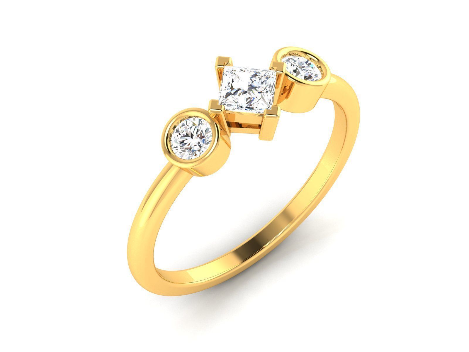 solitaire wedding engagement women ring 3dm 12 render stl detail 3D print model_4
